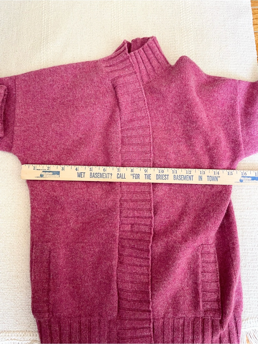 Rivamonti Womens Wrap Style Wool Alpaca Raspberry Mauve Sweater S Brunello - Picture 11 of 12